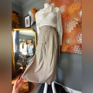 NWT Zara Cargo Wrap Midi Skirt
